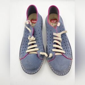ON FOOT Perforated Sneaker Vaquero Hot Pink Light Blue | Size 39